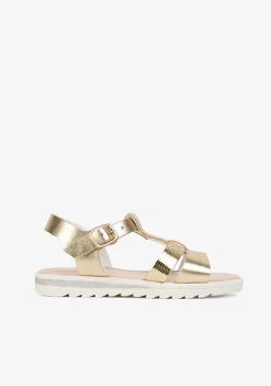 Conguitos Sandalias De Niña Metalizado Platino^ Sandalias|Zapatos De Ceremonia