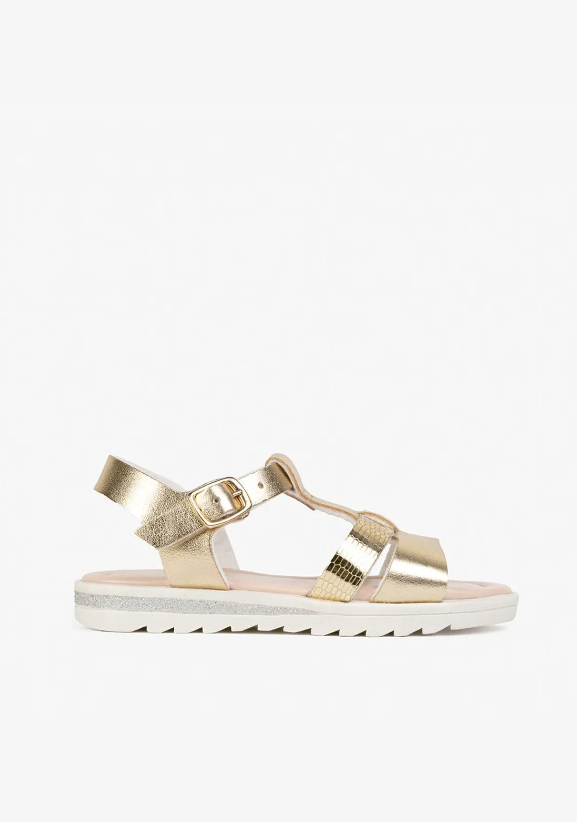 Conguitos Sandalias De Niña Metalizado Platino^ Sandalias|Zapatos De Ceremonia