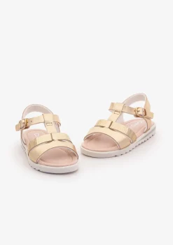 Conguitos Sandalias De Niña Metalizado Platino^ Sandalias|Zapatos De Ceremonia