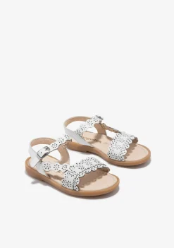 Conguitos Sandalias Textura Blanco^ Sandalias|Zapatos De Ceremonia