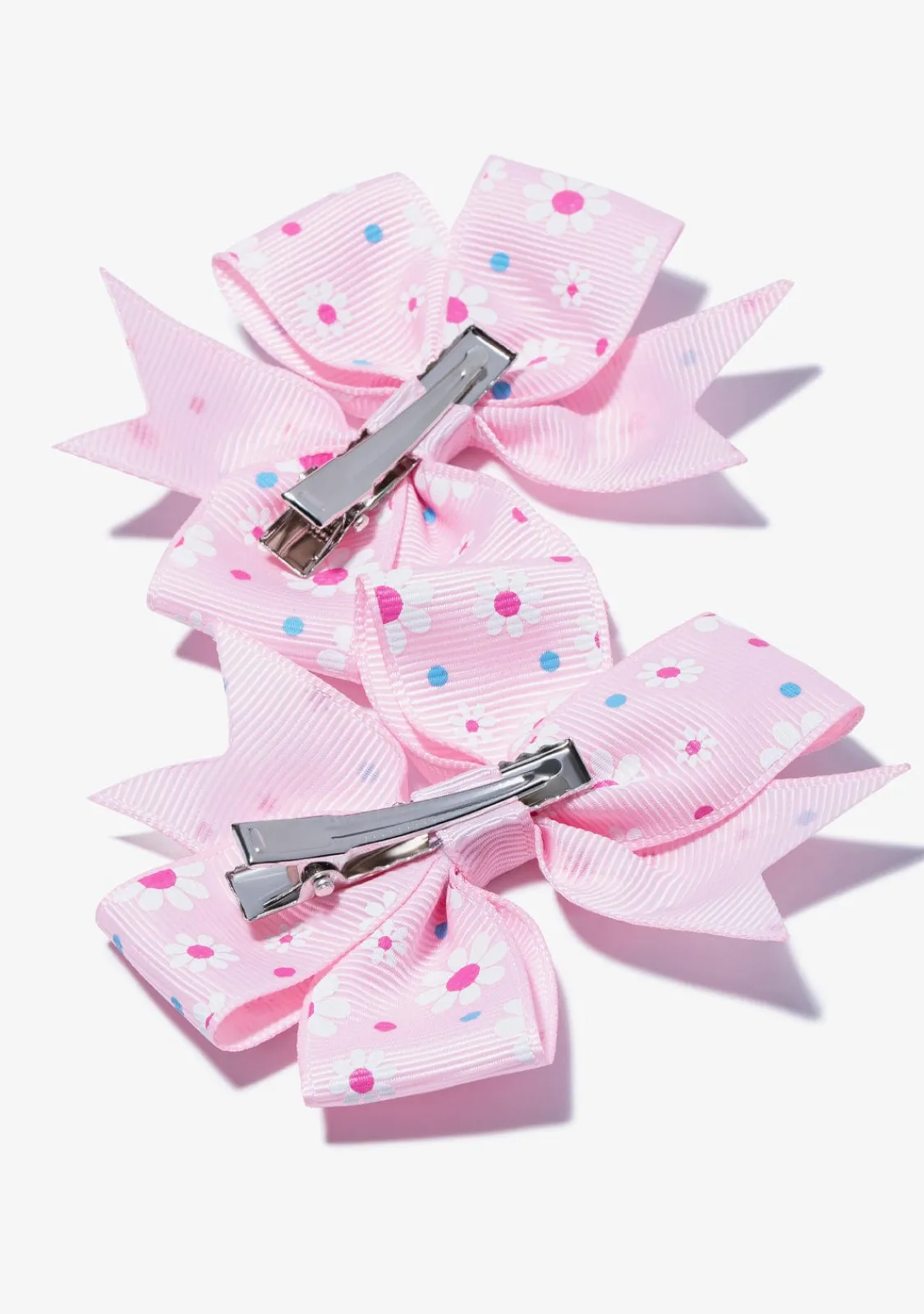Conguitos Set Lazos Flores Rosa^ Para El Pelo