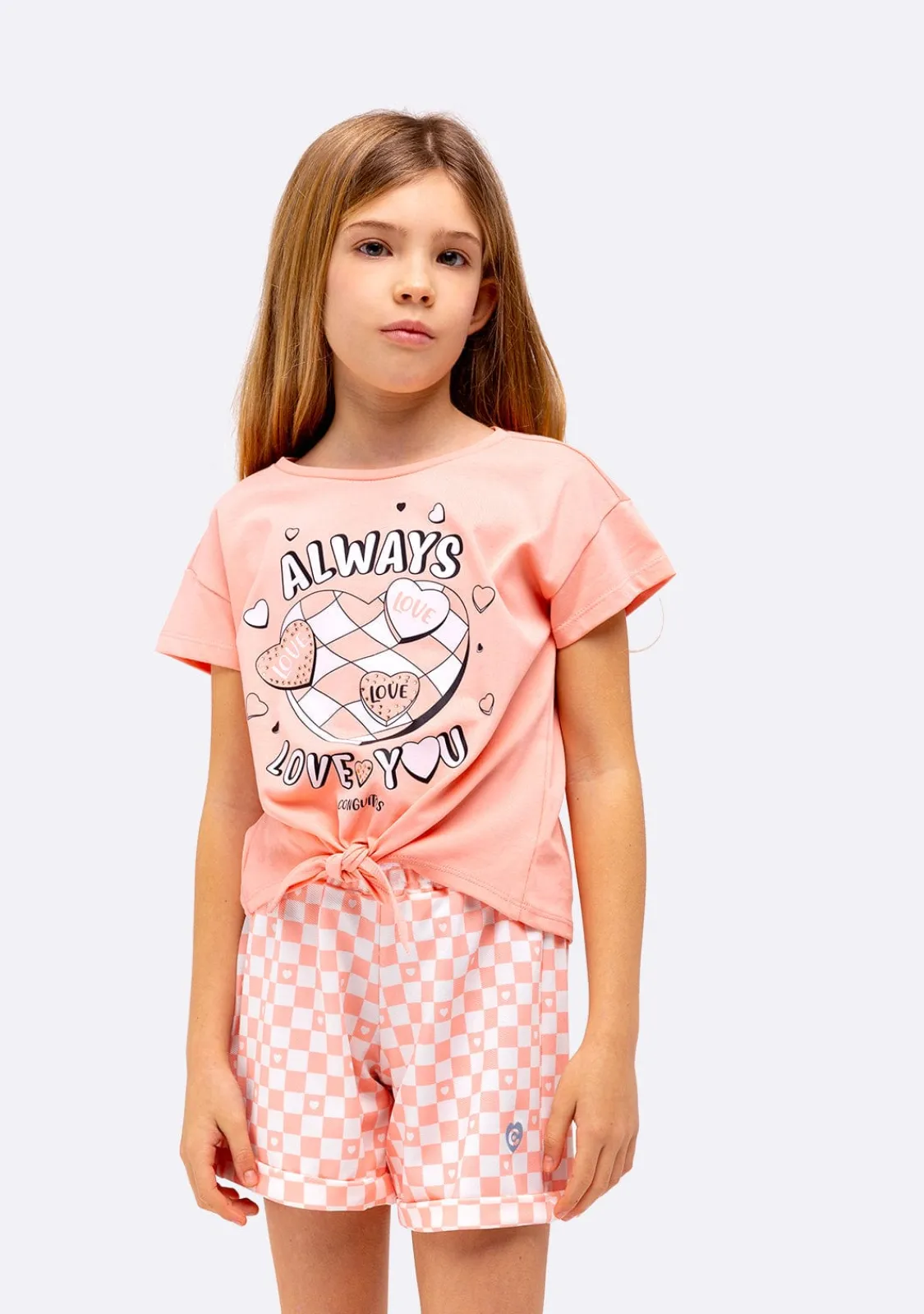 Conguitos Short Niña Cuadros Naranja^ Shorts