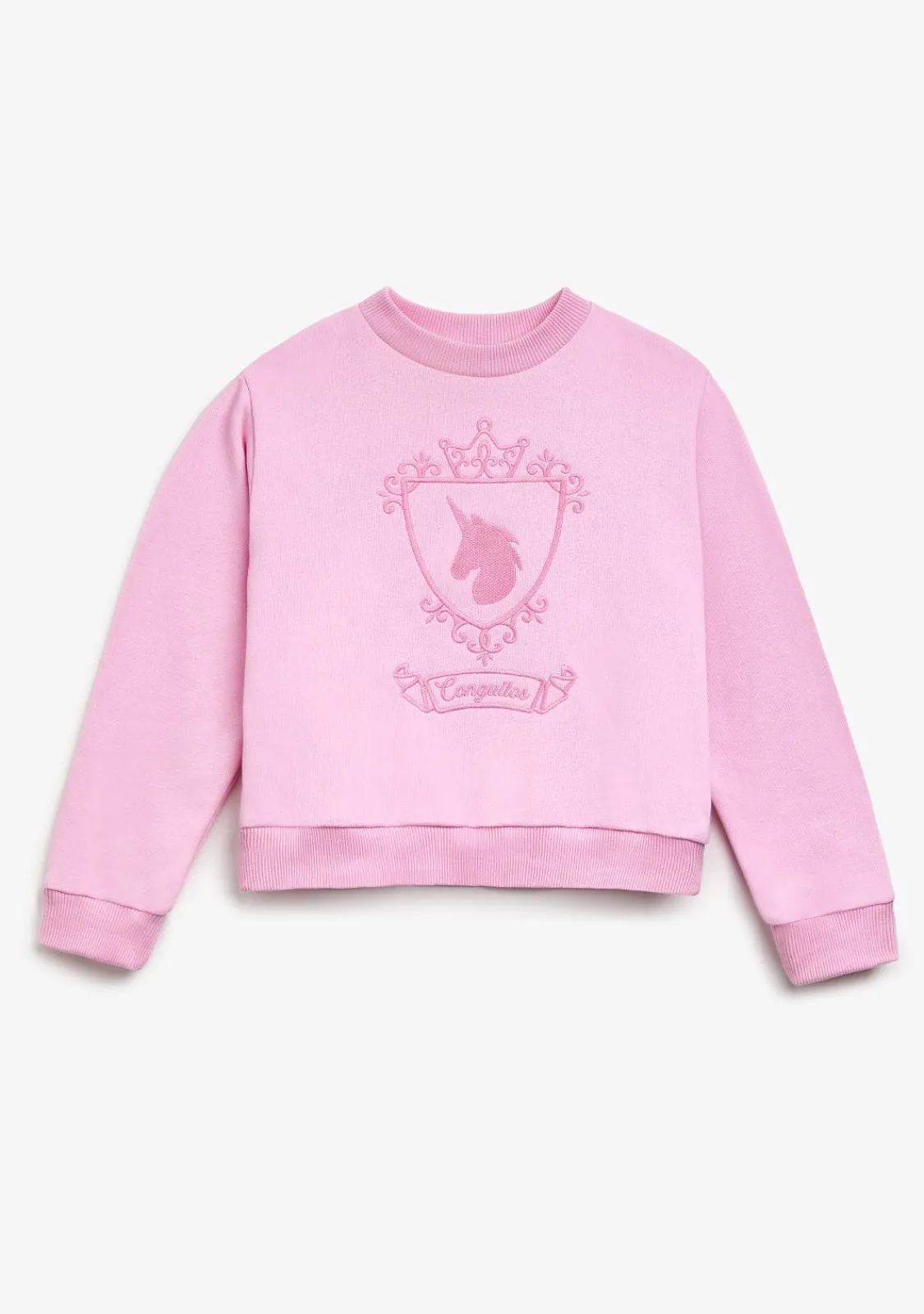 Conguitos Sudadera Escudo Unicornio Rosa^ Sudaderas