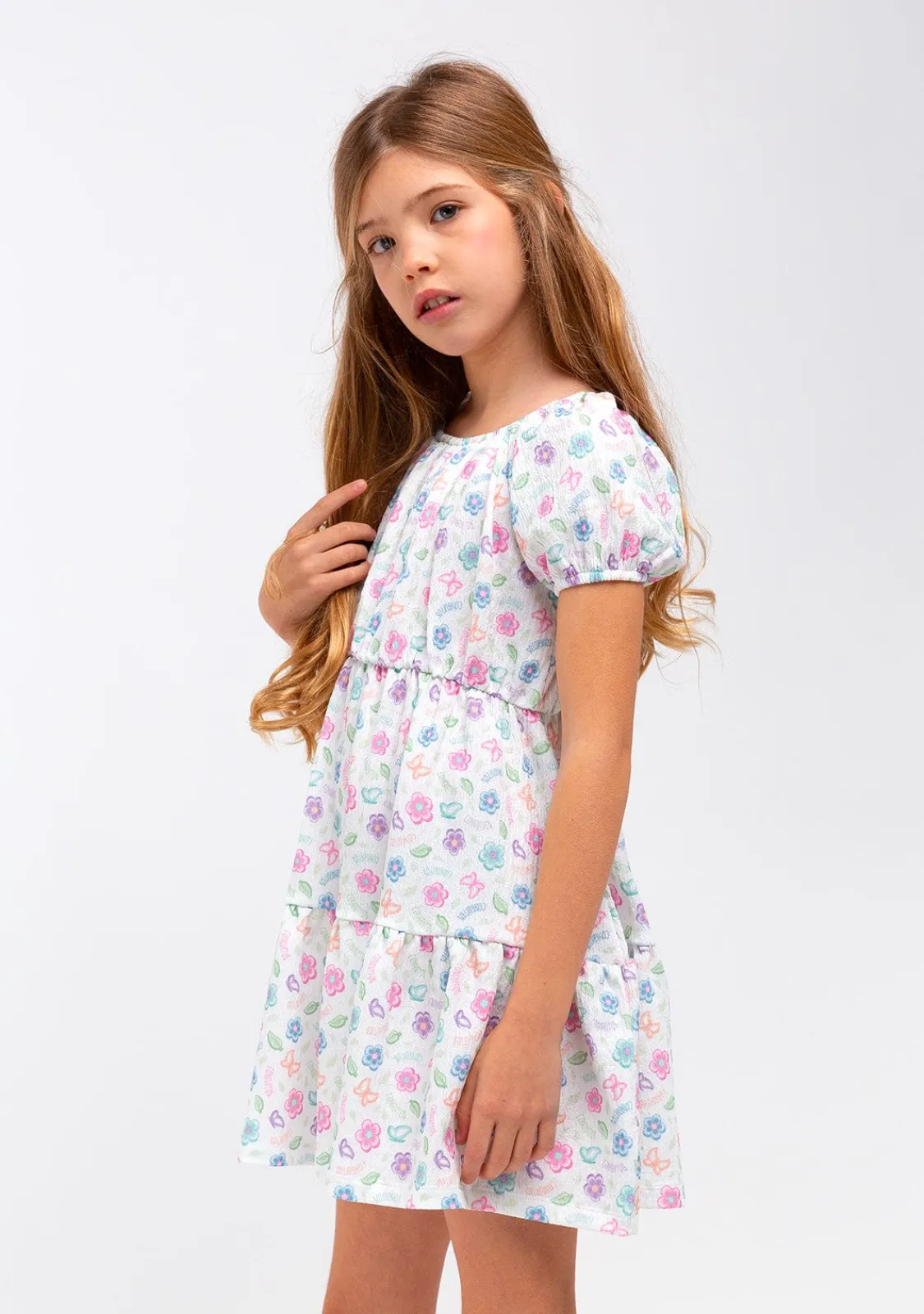 Conguitos Vestido Niña Estampado Flores Blanco^ Vestidos De Verano|Vestidos
