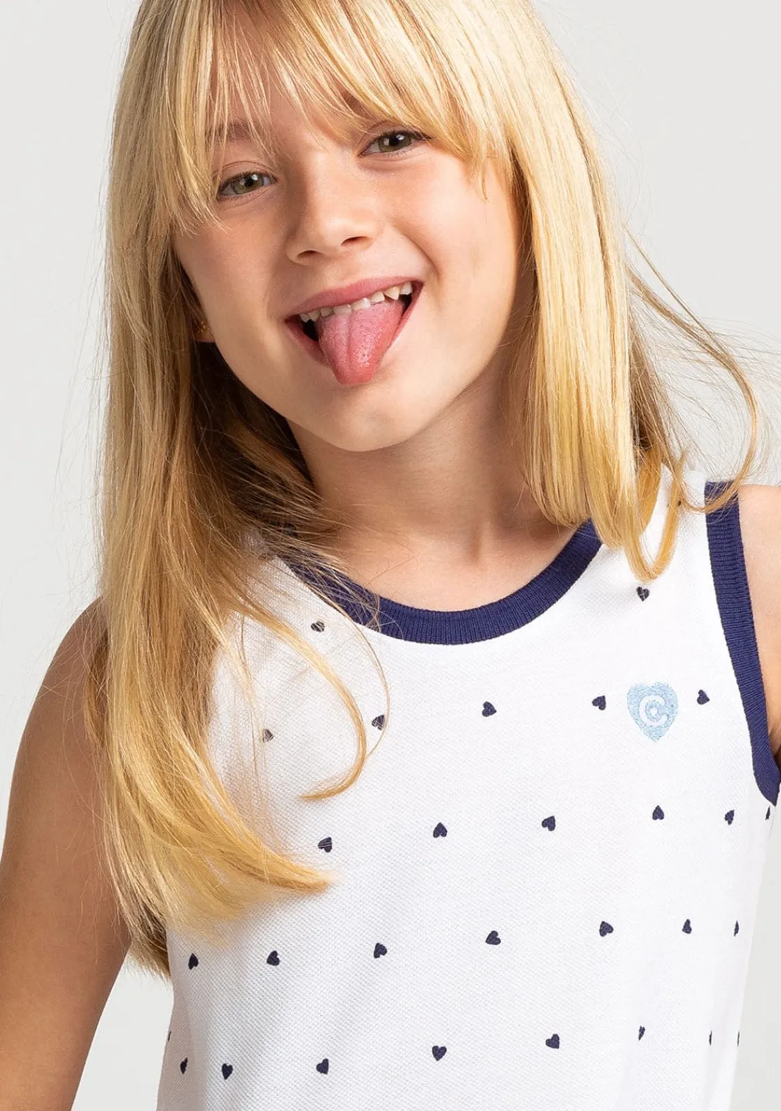 Conguitos Vestido De Niña Blanco Corazones Skater^ Vestidos De Verano|Vestidos