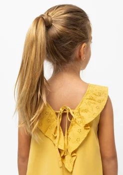 Conguitos Vestido De Niña Tencel Mostaza^ Vestidos De Verano|Vestidos