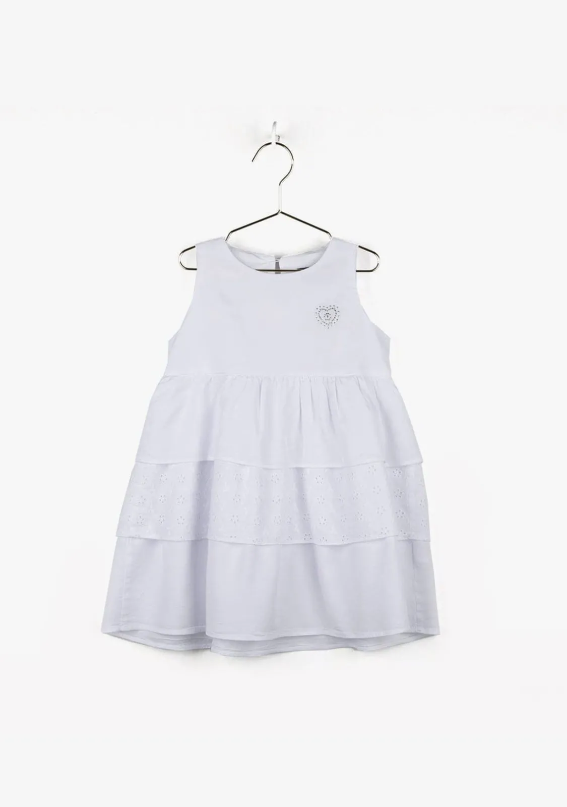 Conguitos Vestido De Niña Volantes Blanco^ Vestidos De Verano|Vestidos