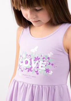Conguitos Vestido De Niña Volantes Love Nature Malva^ Vestidos De Verano|Vestidos