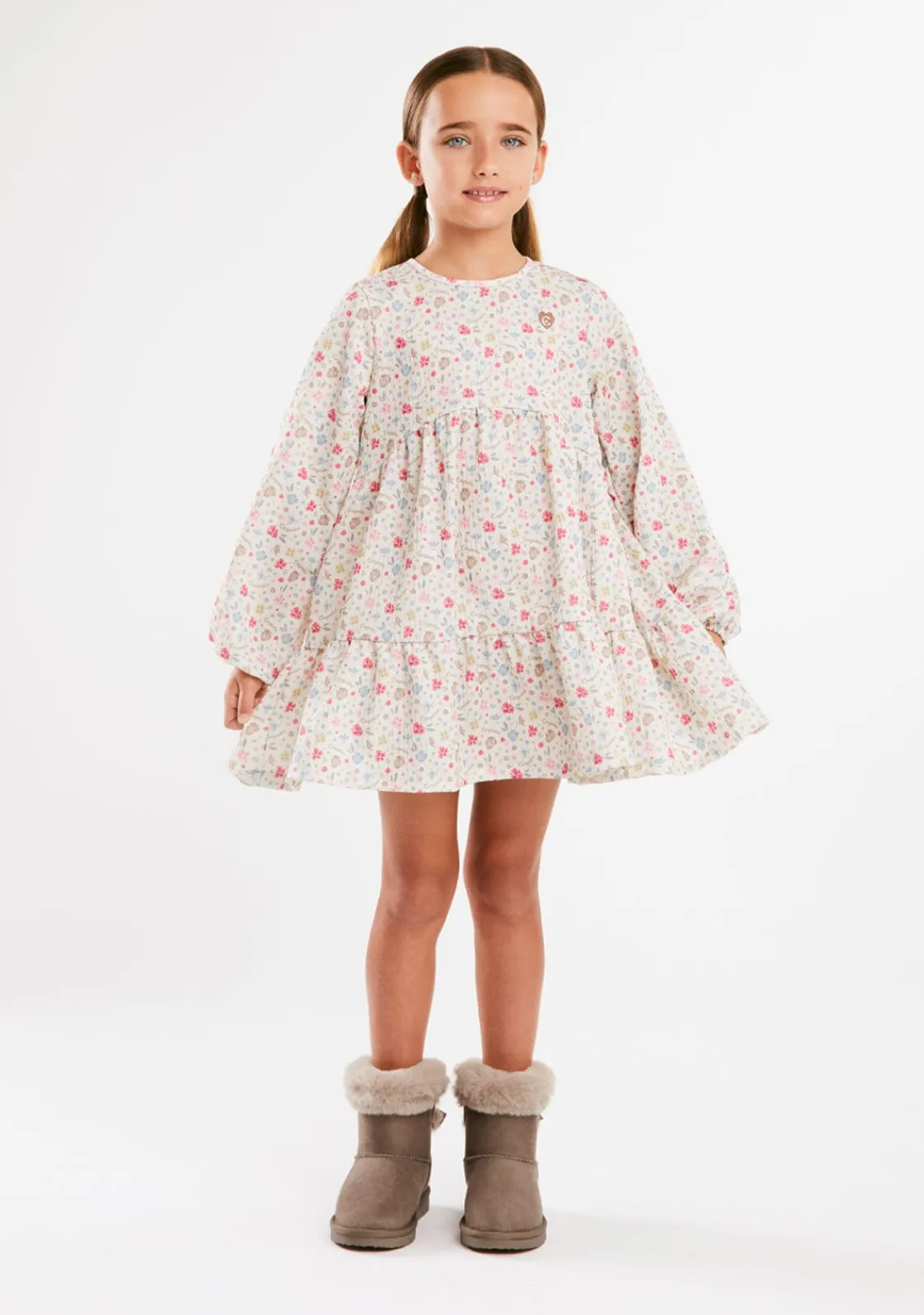 Conguitos Vestido Estampado Flores Beige^ Vestidos