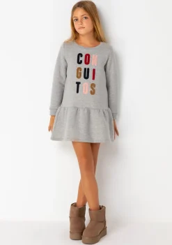 Conguitos Vestido Sudadera De Niña Gris^ Vestidos Sudadera|Vestidos