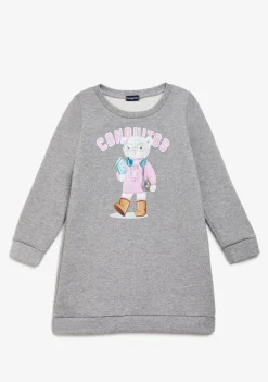 Conguitos Vestido Sudadera Osito Gris^ Vestidos|Vestidos Sudadera