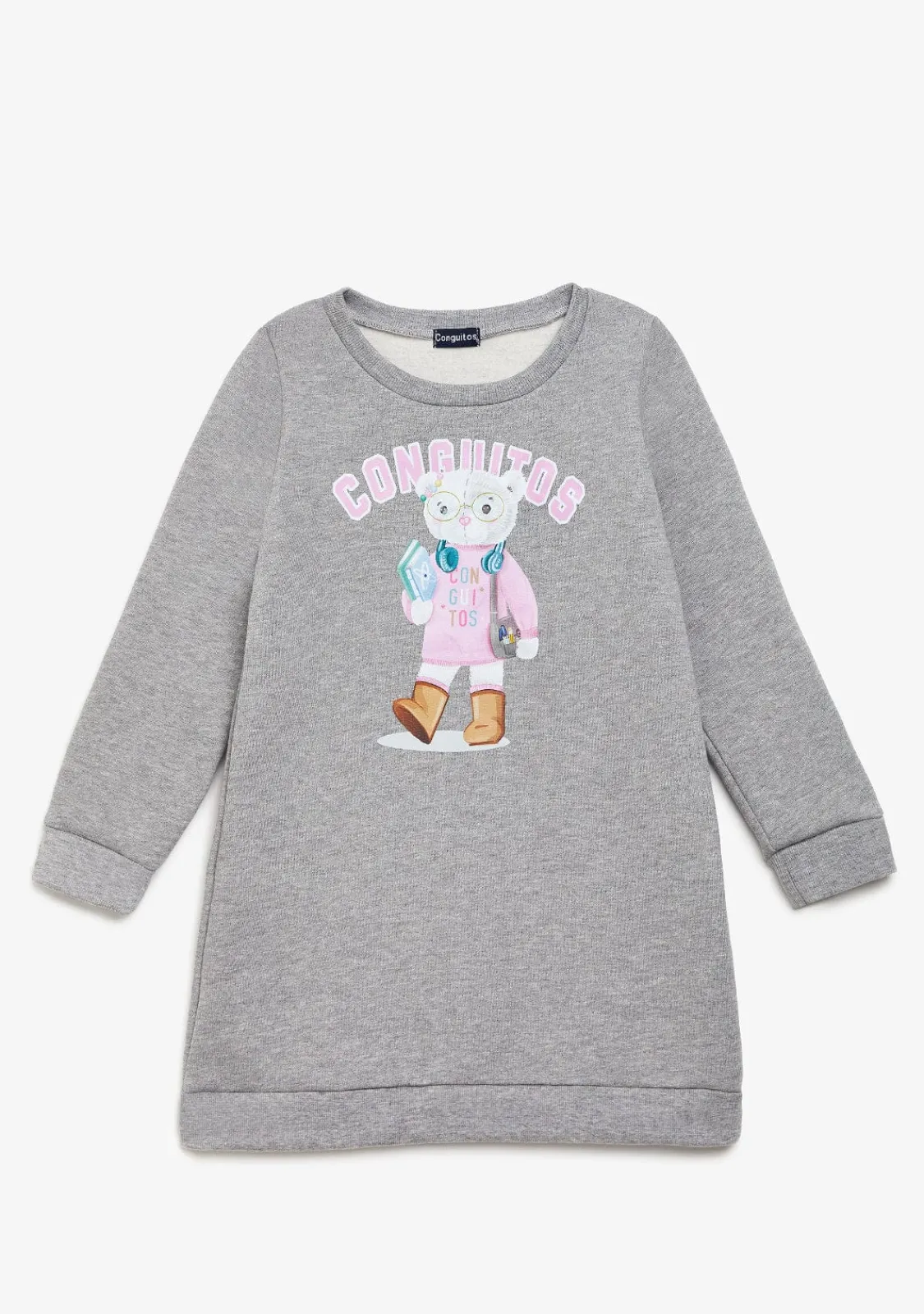 Conguitos Vestido Sudadera Osito Gris^ Vestidos|Vestidos Sudadera