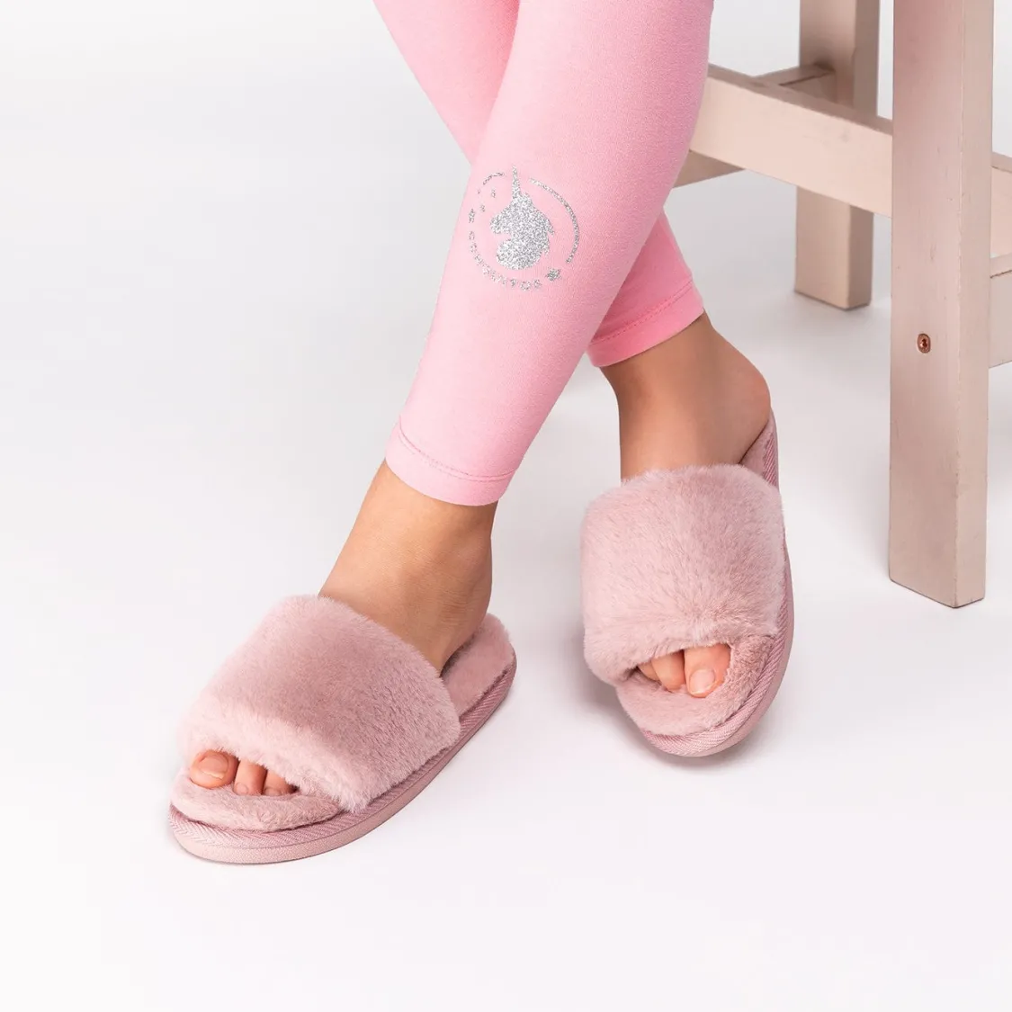 Conguitos Zapatilla De Casa Con Punta Abierta Rosa^ Zapatillas De Casa|Zapatillas De Casa