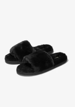 Conguitos Zapatilla De Casa Con Punta Abierta Negro^ Zapatillas De Casa|Zapatillas De Casa