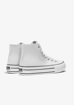 Conguitos Zapatillas Abotinadas Plataforma Blanco^ Zapatillas