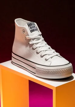 Conguitos Zapatillas Abotinadas Plataforma Blanco^ Zapatillas