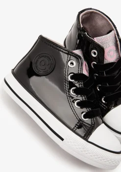 Conguitos Zapatillas Altas Charol Negro^ Zapatillas|Zapatillas