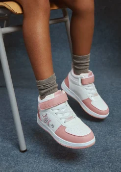 Conguitos Zapatillas Altas Con Luces Estrellas Rosa^ Zapatillas Con Luces|Zapatillas