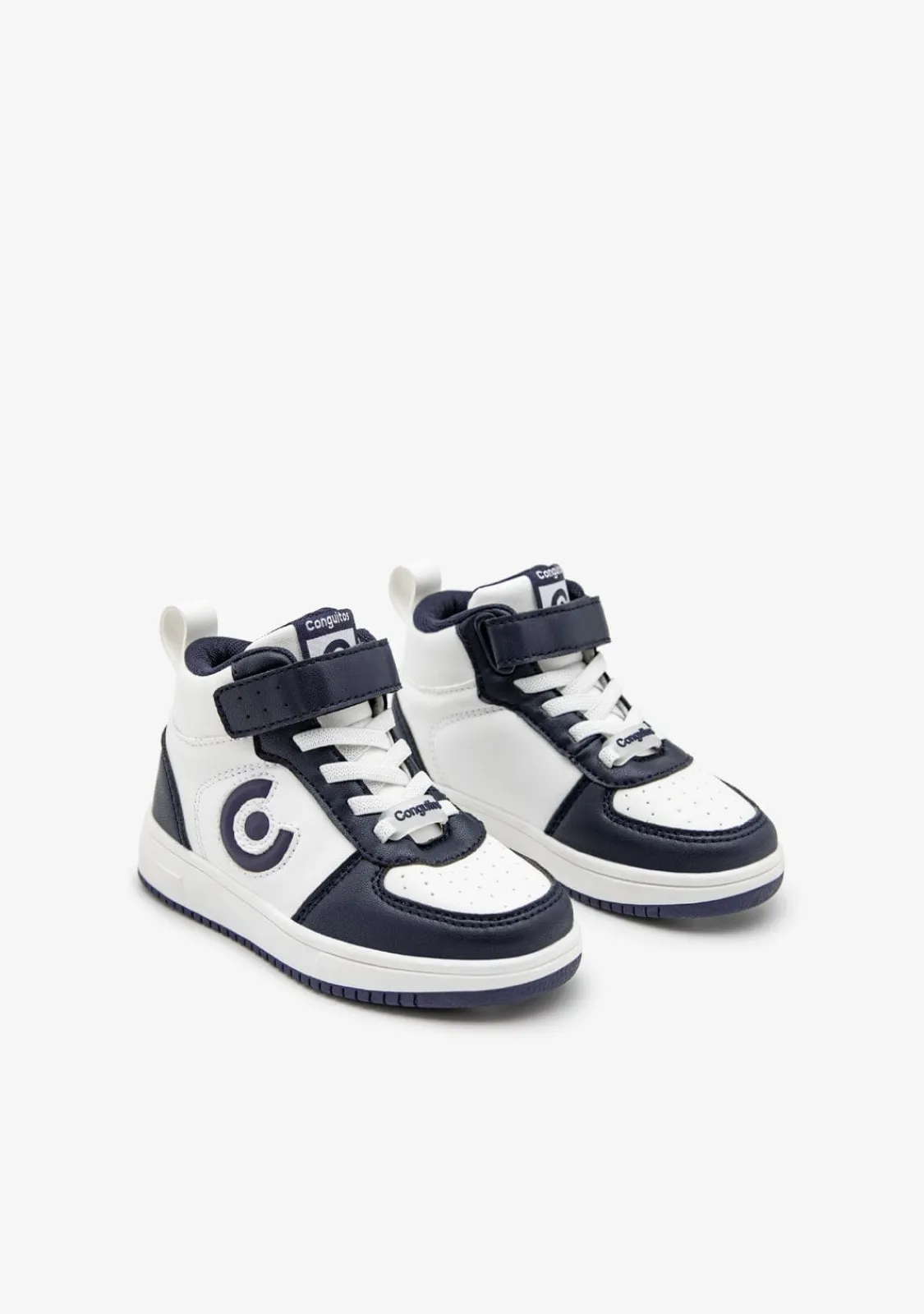 Conguitos Zapatillas Altas Con Luces Logo Marino^ Zapatillas Con Luces|Zapatillas