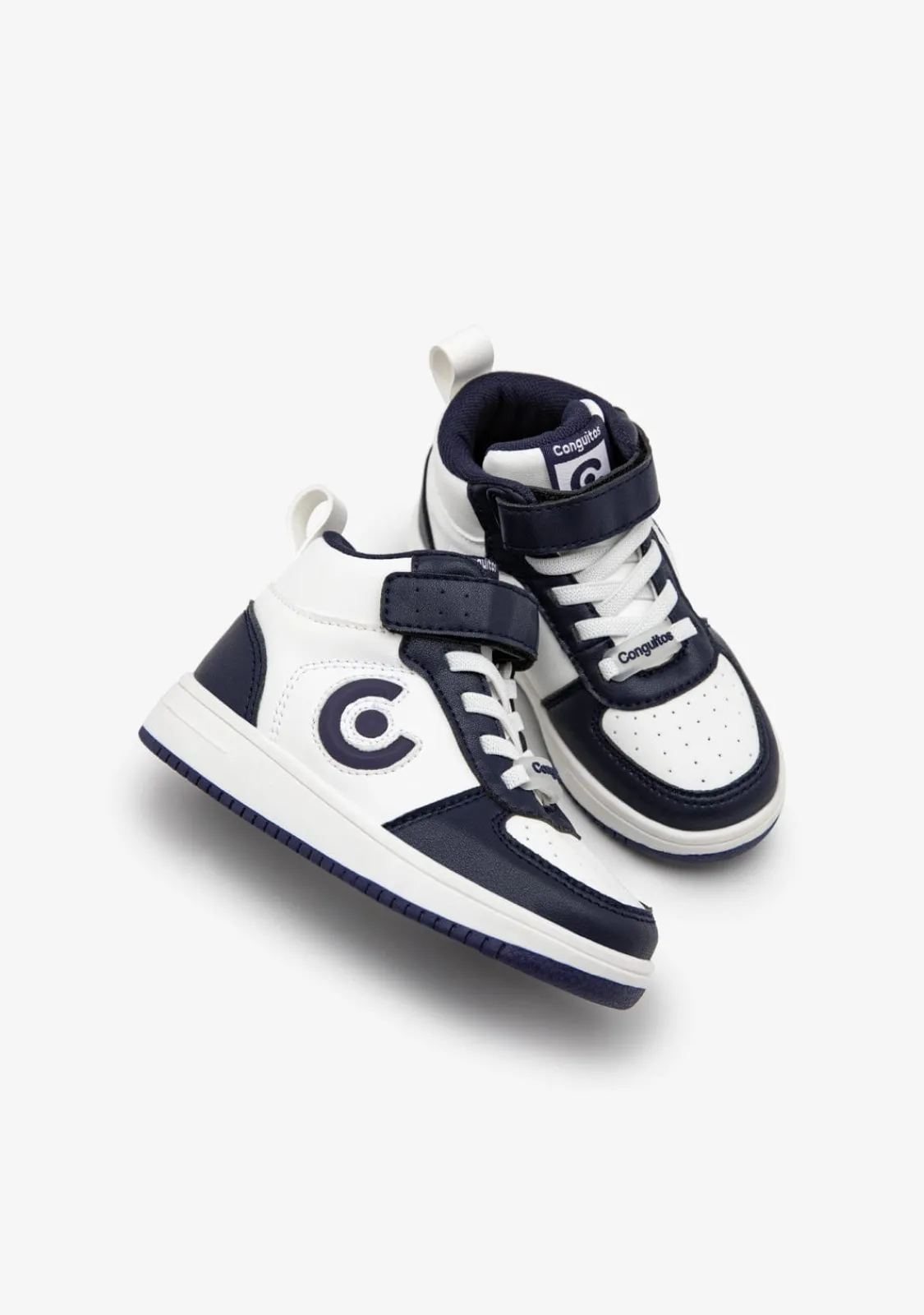 Conguitos Zapatillas Altas Con Luces Logo Marino^ Zapatillas Con Luces|Zapatillas