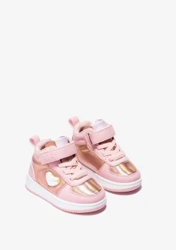 Conguitos Zapatillas Altas De Bebé Con Luz Corazón Rosa^ Zapatillas Con Luces|Zapatillas