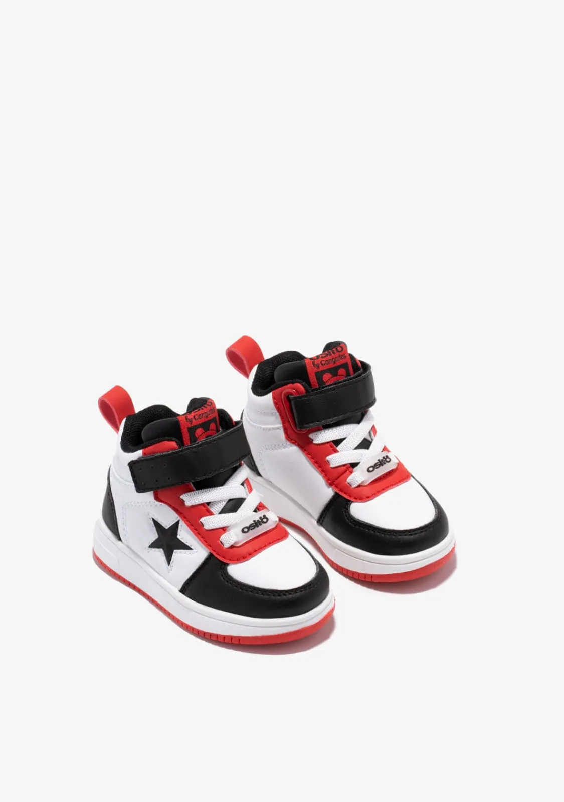Conguitos Zapatillas Altas De Bebé Con Luz Estrella Negro^ Zapatillas|Zapatillas Con Luces