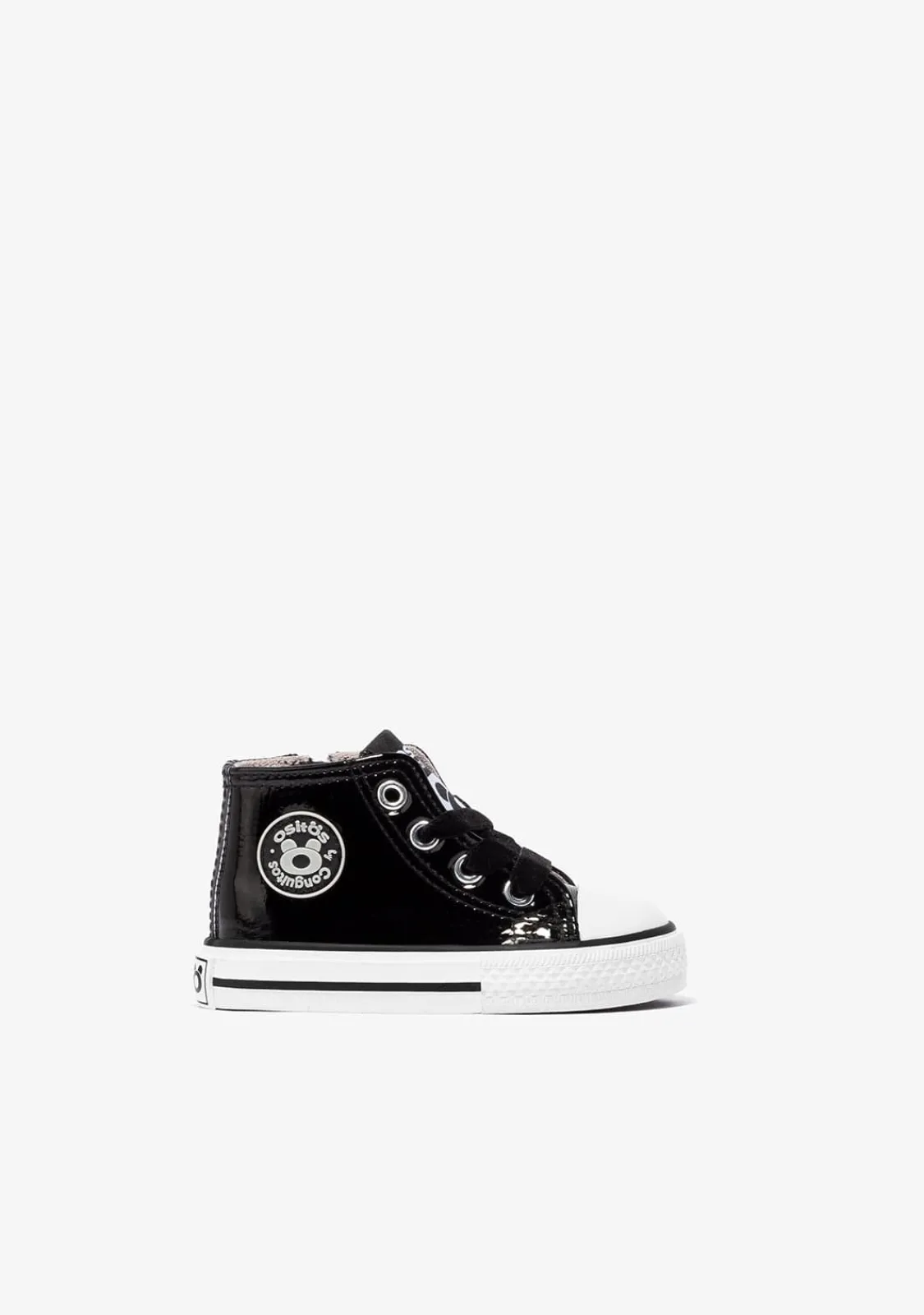 Conguitos Zapatillas Altas De Bebé Charol Negro^ Zapatillas|Zapatillas