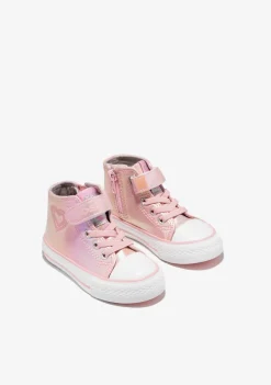Conguitos Zapatillas Altas De Bebé Charol Corazón Rosa^ Zapatillas|Zapatillas