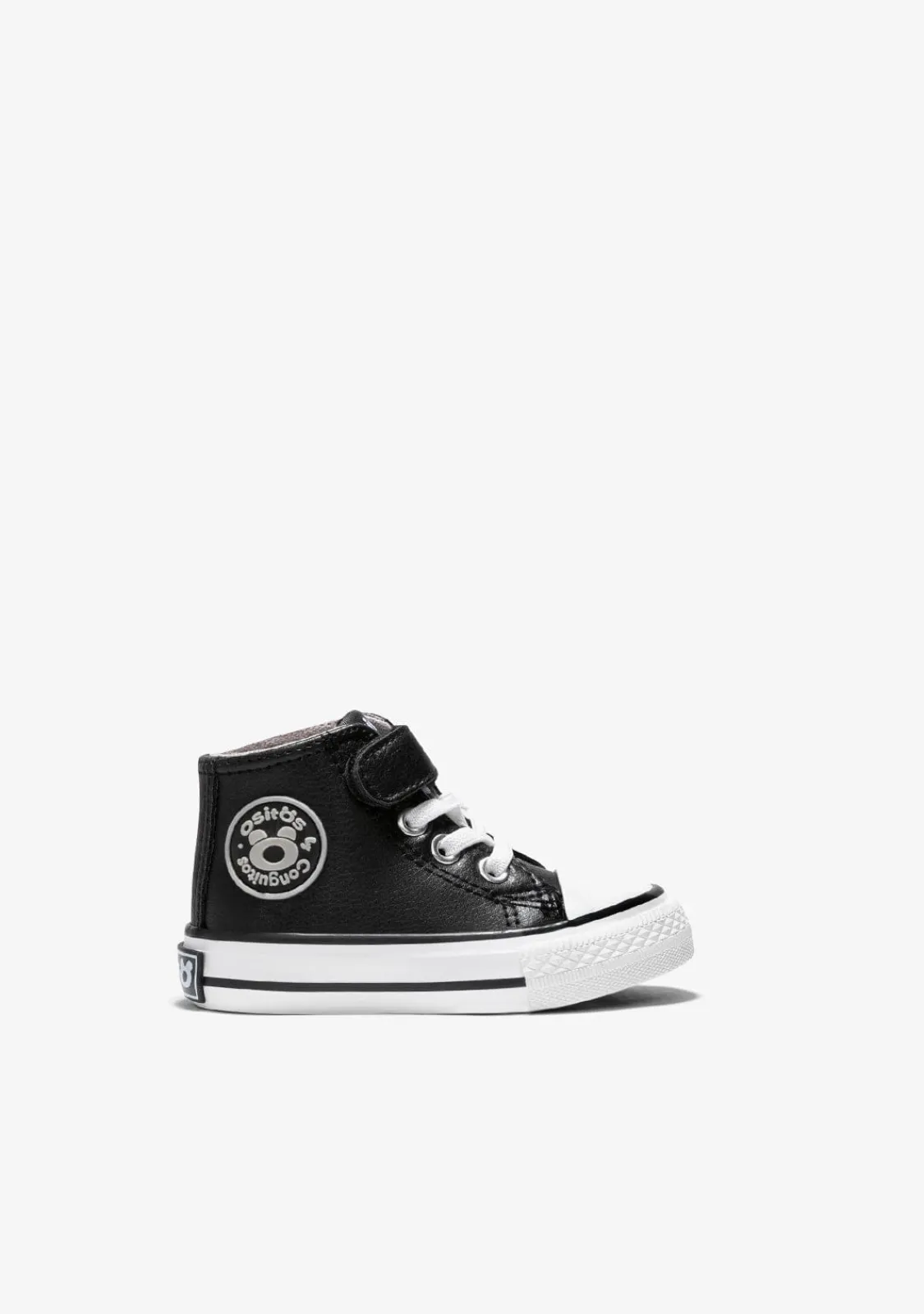 Conguitos Zapatillas Altas De Bebé Tira Adherente Napa Negro^ Zapatillas|Zapatillas