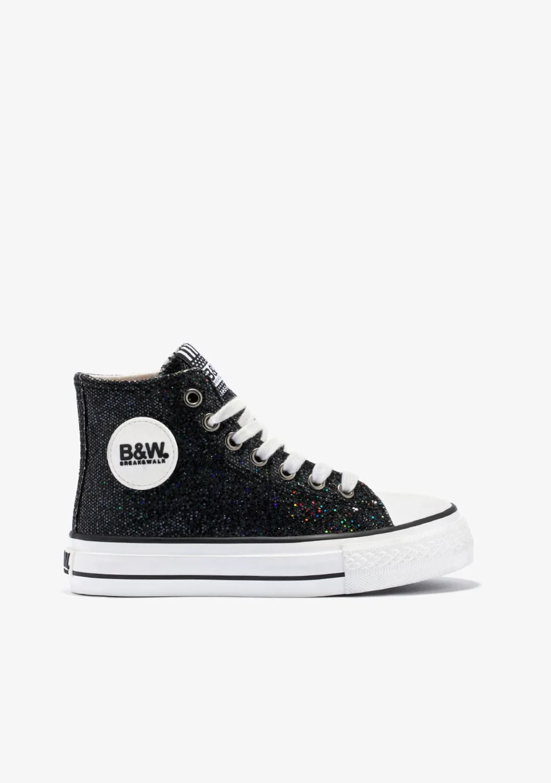 Conguitos Zapatillas Altas De Niña Glitter Negro B&W^ Zapatillas|Zapatillas