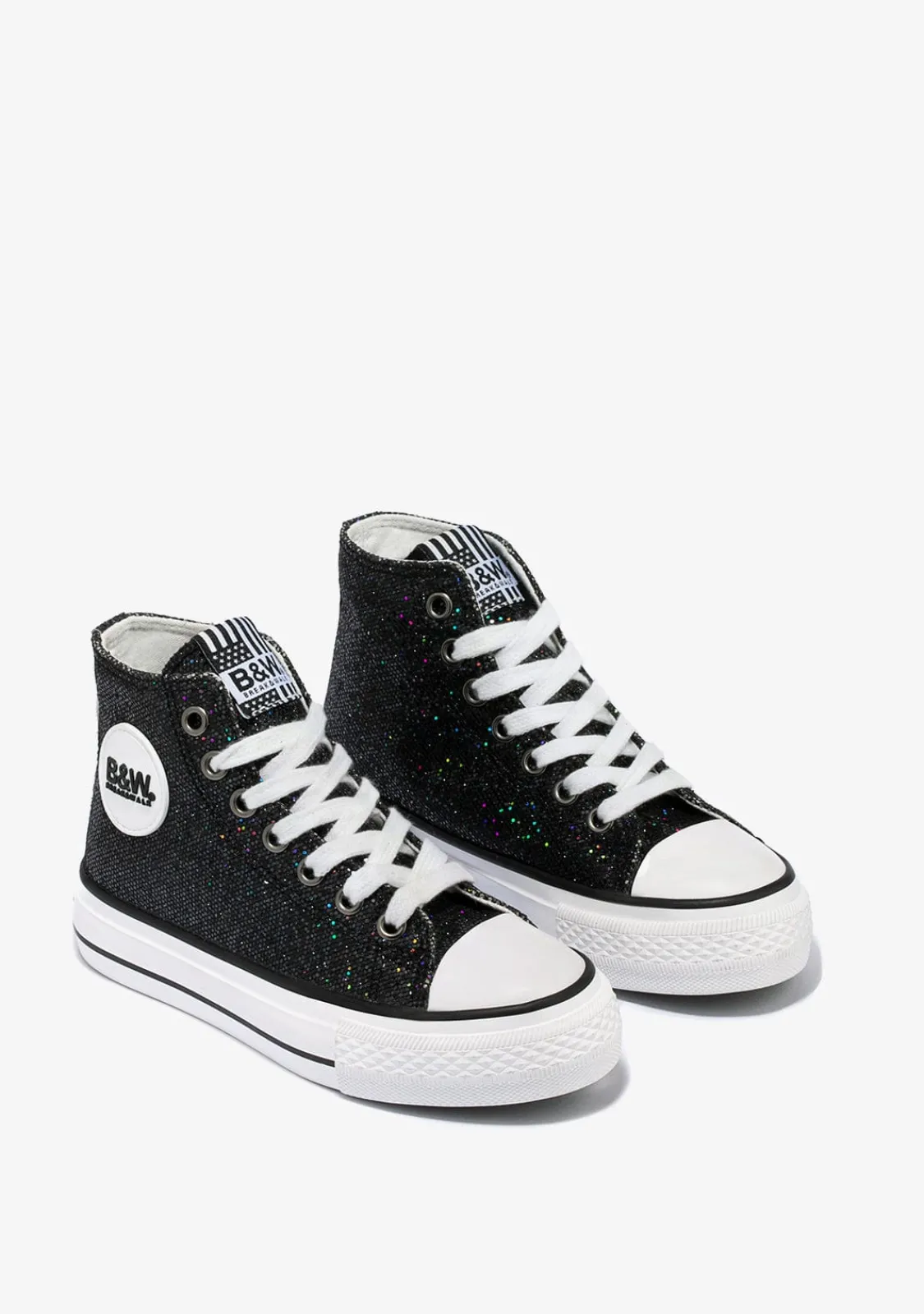 Conguitos Zapatillas Altas De Niña Glitter Negro B&W^ Zapatillas|Zapatillas