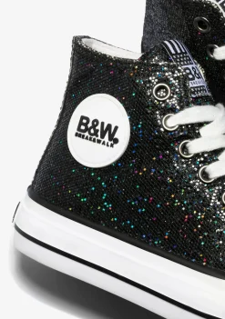 Conguitos Zapatillas Altas De Niña Glitter Negro B&W^ Zapatillas|Zapatillas