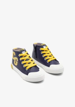 Conguitos Zapatillas Altas Letras Azul Marino^ Zapatillas|Zapatillas