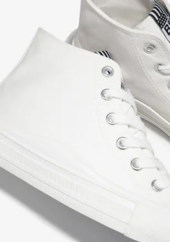 Conguitos Zapatillas Altas Lona Blanca B&W^ Zapatillas|Zapatillas
