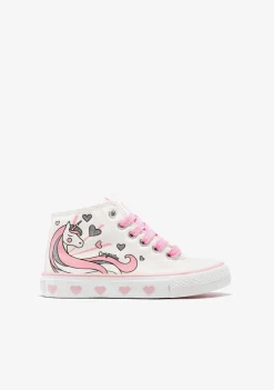 Conguitos Zapatillas Altas Unicornio Blanco^ Zapatillas