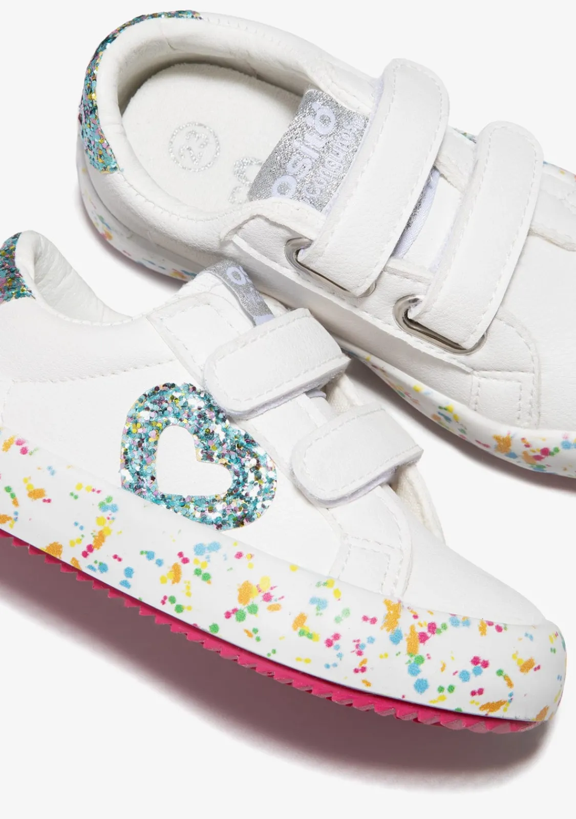 Conguitos Zapatillas De Bebé Confeti Glitter Blanco^ Zapatillas|Zapatillas