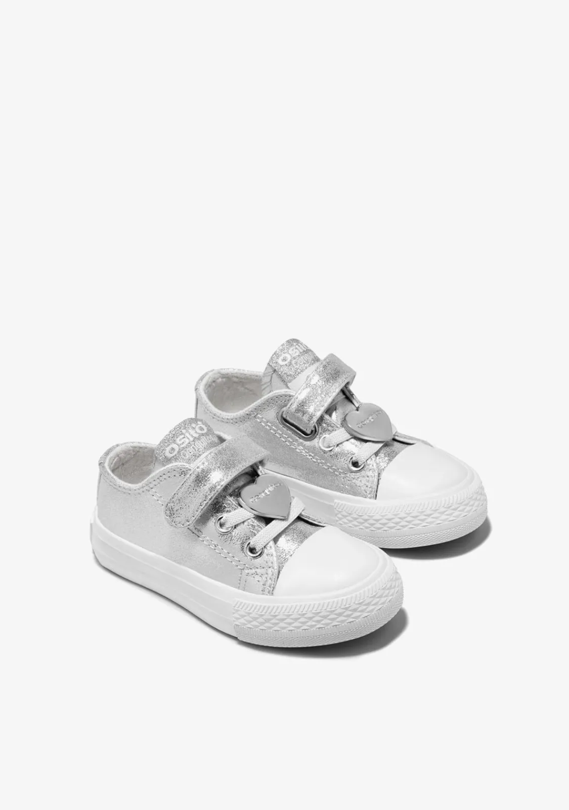 Conguitos Zapatillas De Bebé Lona Plata Metalizado^ Zapatillas|Zapatillas