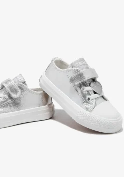 Conguitos Zapatillas De Bebé Lona Plata Metalizado^ Zapatillas|Zapatillas