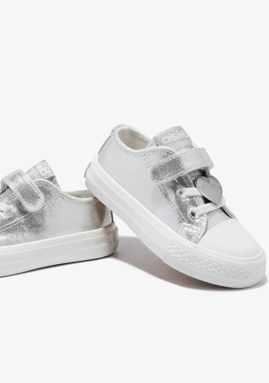 Conguitos Zapatillas De Bebé Lona Plata Metalizado^ Zapatillas|Zapatillas