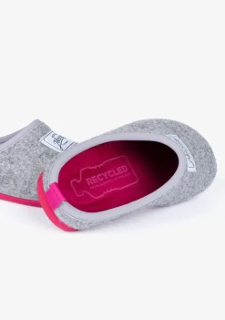 Conguitos Zapatillas De Casa Ecológicas Gris Rosa^ Zapatillas De Casa|Zapatillas De Casa
