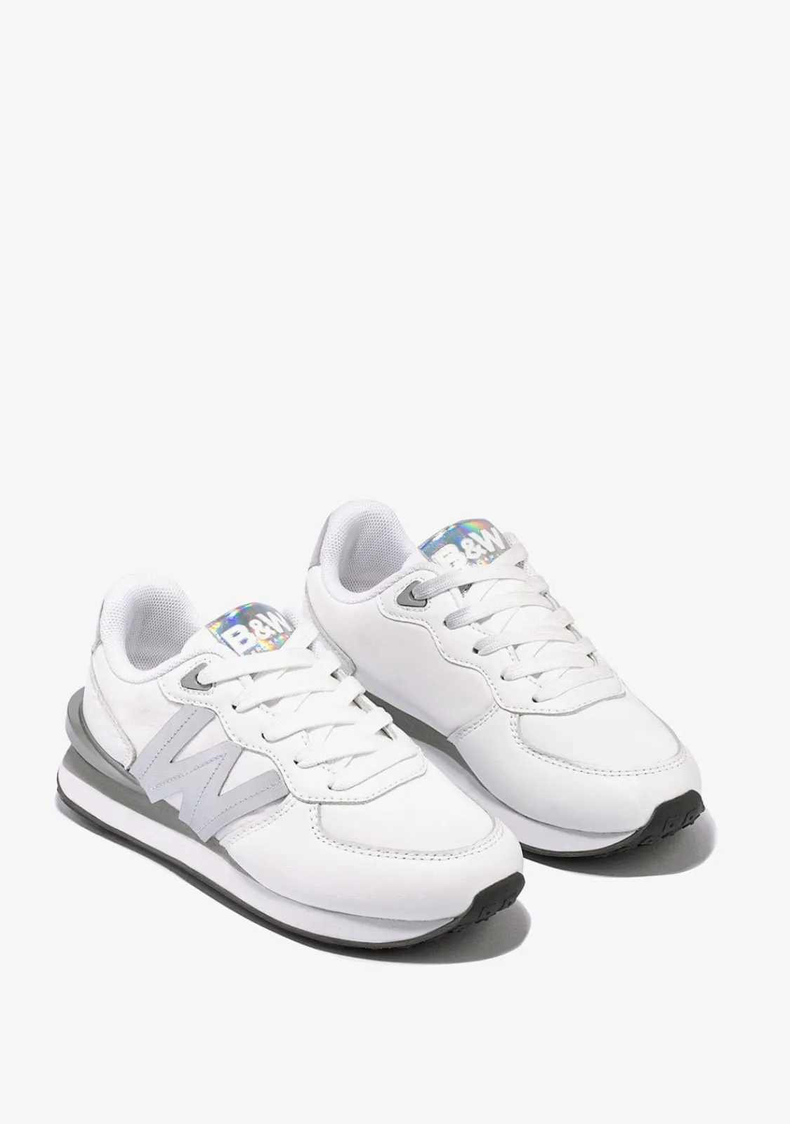 Conguitos Zapatillas De Niña Logo Blanco Plata B&W^ Zapatillas|Zapatillas