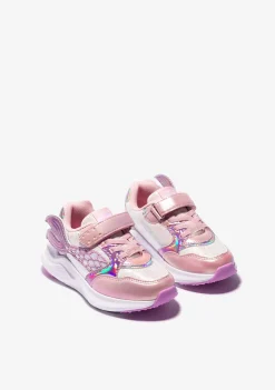 Conguitos Zapatillas Sirena Elástico Con Luz Rosa^ Zapatillas Con Luces|Zapatillas