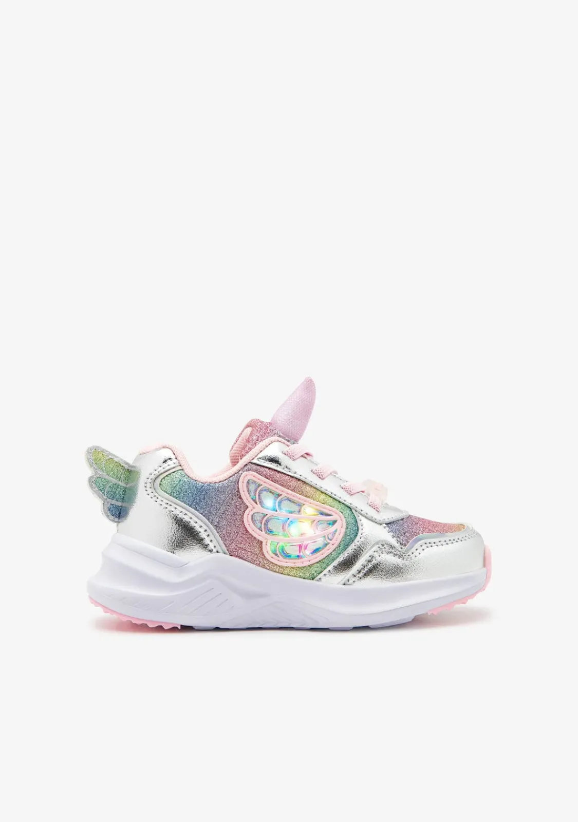 Conguitos Zapatillas Unicornio Con Luces Plata^ Zapatillas Con Luces|Zapatillas
