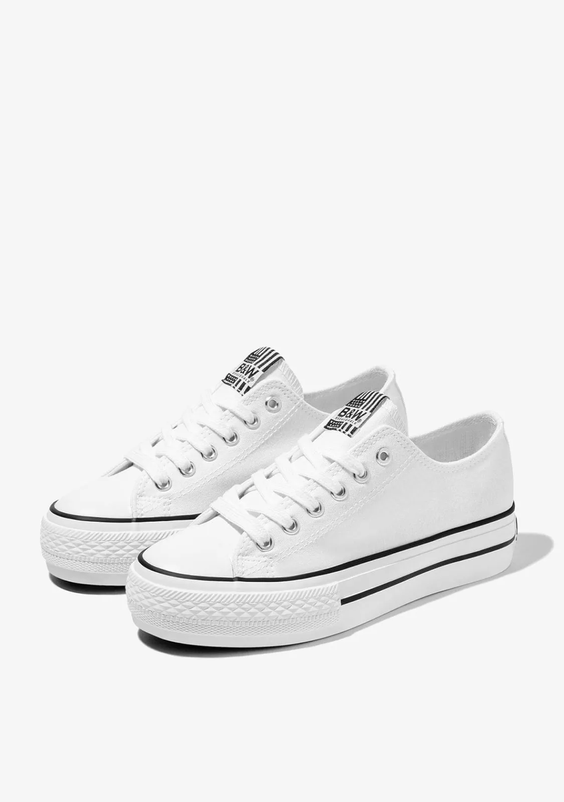 Conguitos Zapatillas Unisex Basic Lona Blanco B&W^ Zapatillas|Zapatillas