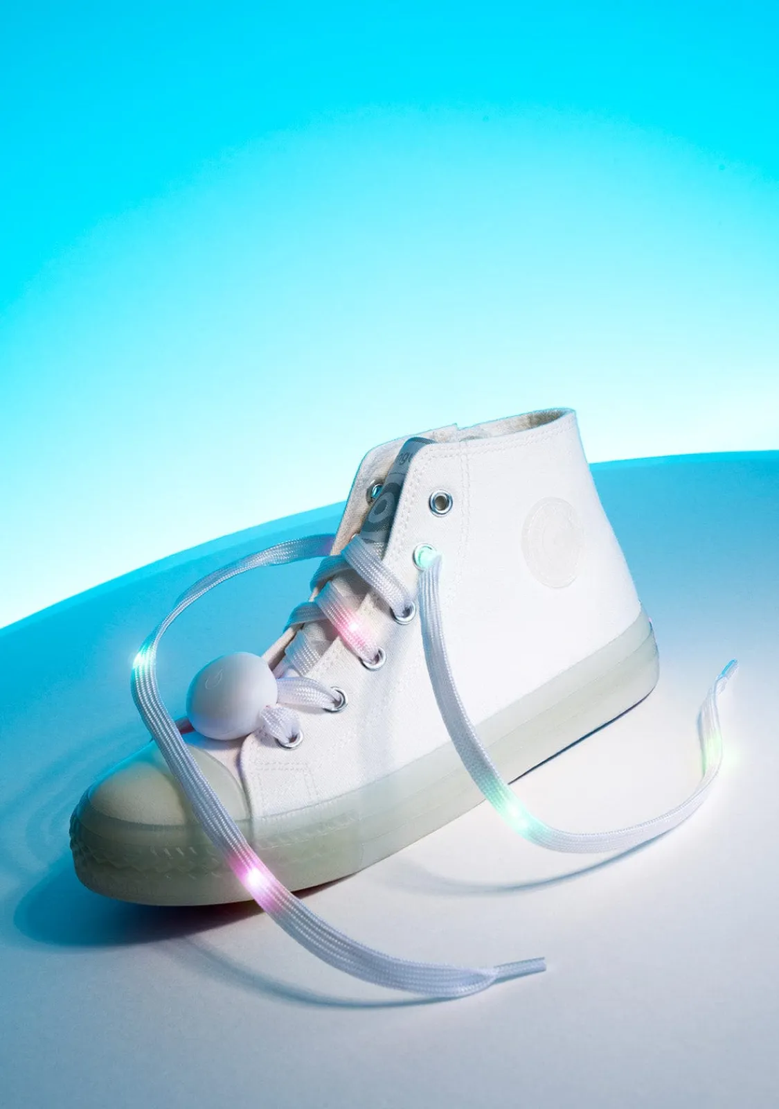 Conguitos Zapatillas Unisex Cordones Con Luz Lona Blanco^ Zapatillas Con Luces|Zapatillas
