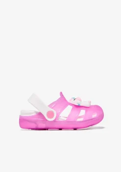 Conguitos Zuecos Unicornio Con Luces Rosa^ Sandalias|Sandalias